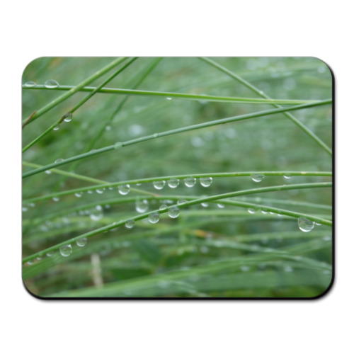 Коврик для мыши Капли на траве
