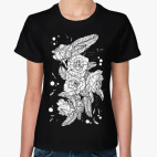 Классическая женская футболка Цветы