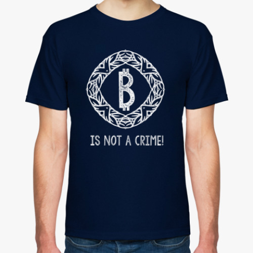 Футболка с принтом Bitcoin is not a crime!