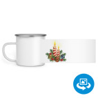 Кружка металлическая белая (круговая запечатка)