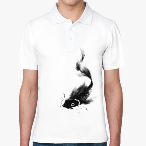 Рубашка поло с принтом Карп Кои