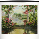 На цветущем балконе