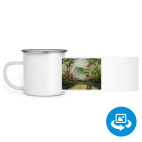 Кружка металлическая белая (круговая запечатка)