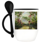 На цветущем балконе