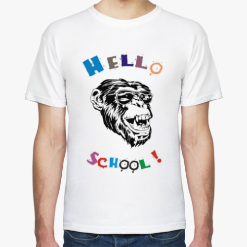 Футболка с принтом Hello School! (Привет Школа!)