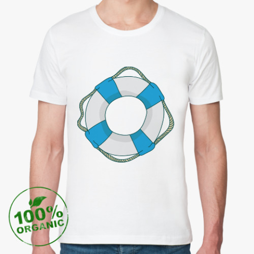 Футболка из органик-хлопка с принтом Ring buoy