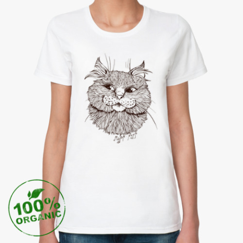 Женская футболка из органик-хлопка с принтом Муррчание