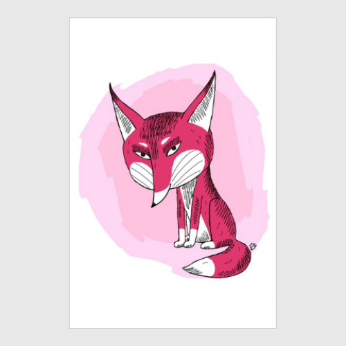 Постер с принтом Строгая лисичка