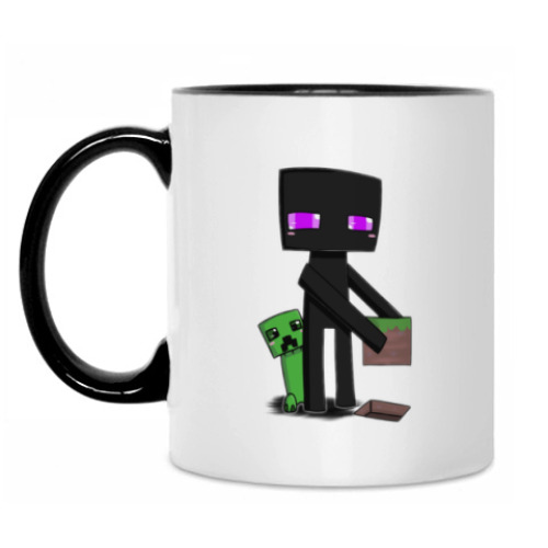 Кружка с принтом Няшный эндермен