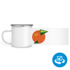 Кружка металлическая белая (круговая запечатка)