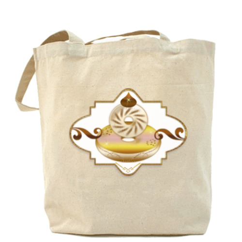 Сумка шоппер с принтом Вкусные пончики