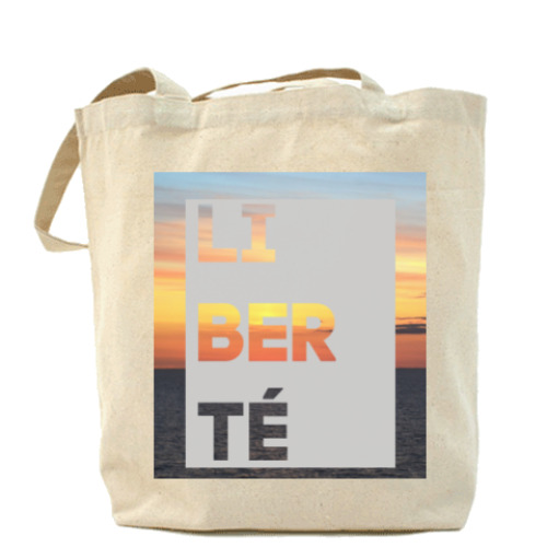 Сумка шоппер с принтом Liberté | Свобода