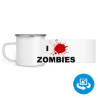 Кружка металлическая белая (круговая запечатка)