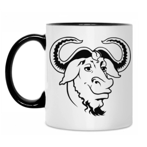 Кружка с принтом GNU
