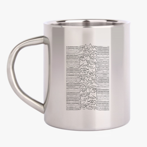 Кружка металлическая с принтом Cat Division