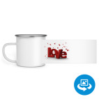 Кружка металлическая белая (круговая запечатка)