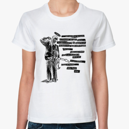 Классическая футболка с принтом Джон Трейн