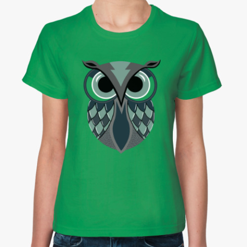 Женская футболка Сова-графика