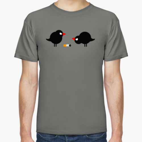 Футболка с принтом Воробушки