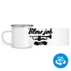 Кружка металлическая белая (круговая запечатка)