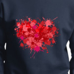 Сердце из брызг краски