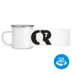 Кружка металлическая белая (круговая запечатка)