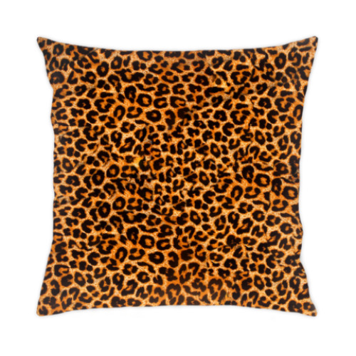 Подушка с принтом леопардовый узор