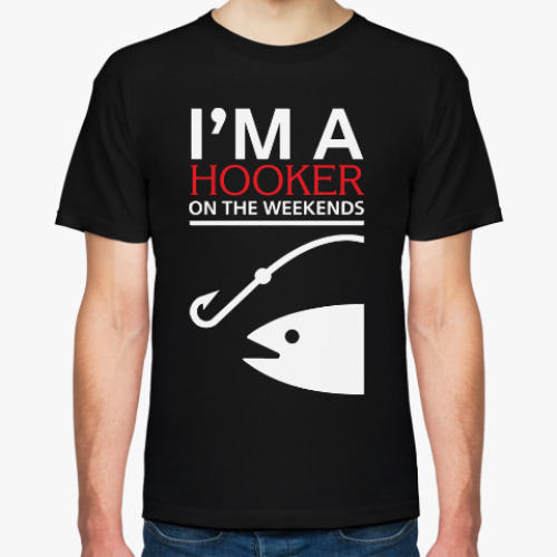 Футболка с принтом Я рыбак