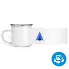 Кружка металлическая белая (круговая запечатка)