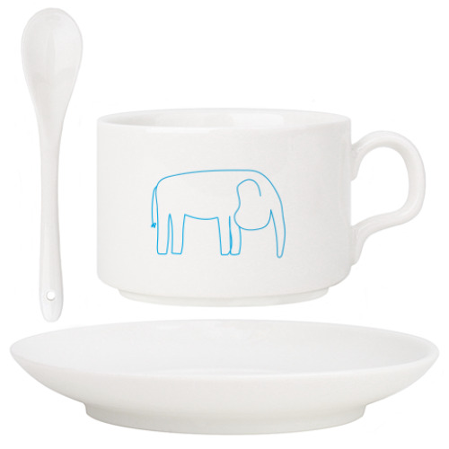 Кофейный набор с принтом Слон