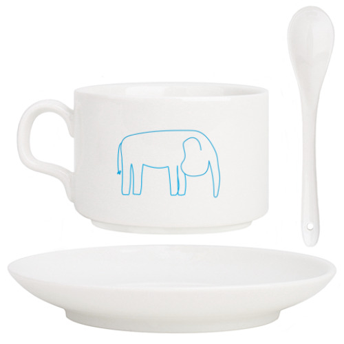 Кофейный набор с принтом Слон