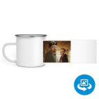 Кружка металлическая белая (круговая запечатка)