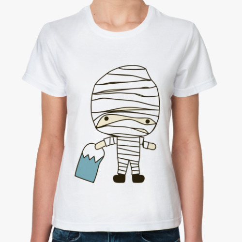 Классическая футболка с принтом Zombie / Zombie  mummy boy