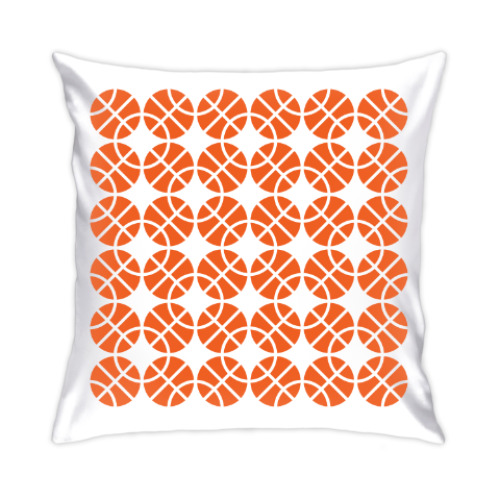 Подушка с принтом Баскетбольный узор