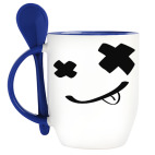 Кружка с ложкой Смайлик (smile) nirvana