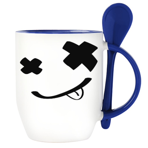 Кружка с ложкой Смайлик (smile) nirvana
