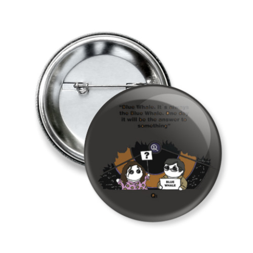 Значок 50мм с принтом Qi  Stephen Fry