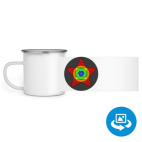 Кружка металлическая белая (круговая запечатка)