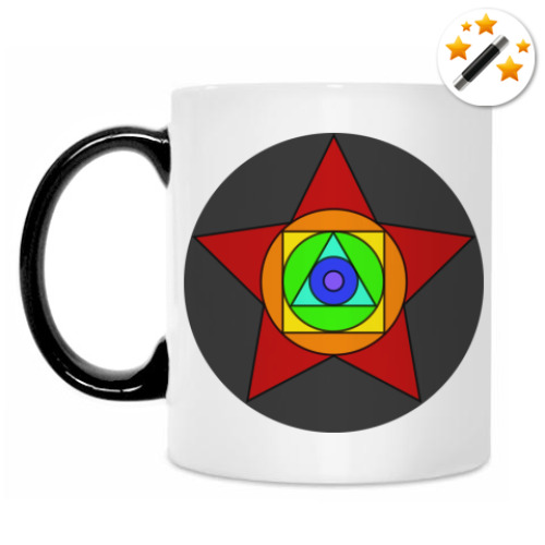 Кружка-хамелеон с принтом Rainbow