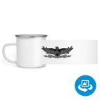 Кружка металлическая белая (круговая запечатка)