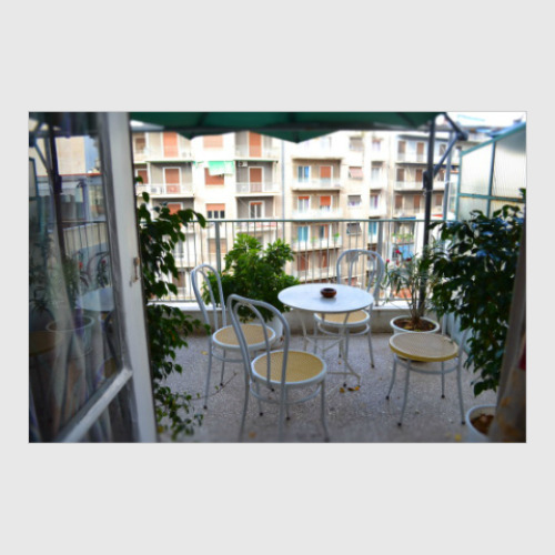 Постер с принтом Уютный балкончик