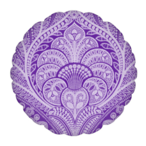 Подушка с принтом Фиолетовое счатье