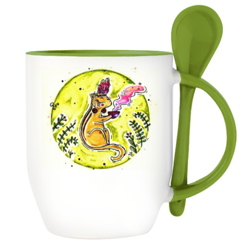 Кружка с ложкой Бурундук