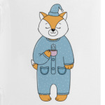 Лис с чашечкой утреннего кофе