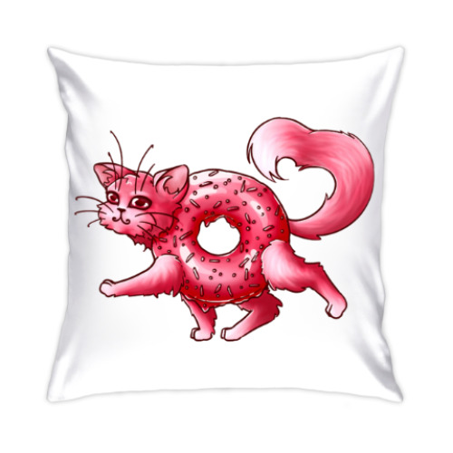 Подушка с принтом Котопончик