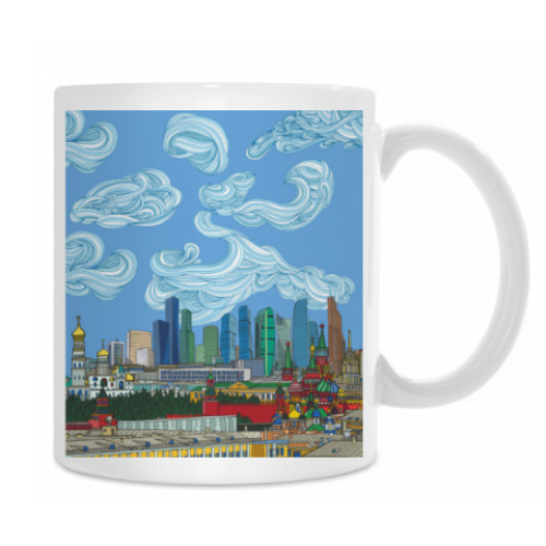 Кружка с принтом Кружка Я ЛЮБЛЮ МОСКВУ СИТИ