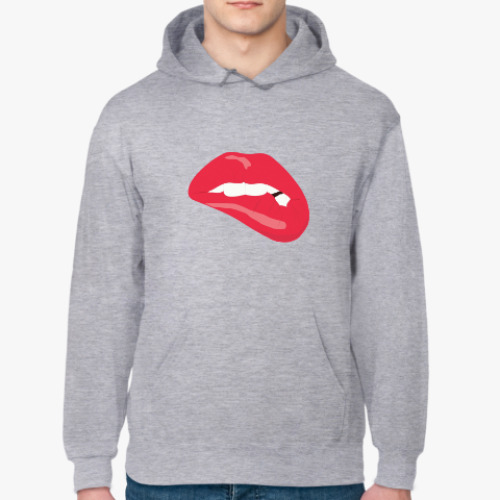 Толстовка худи с принтом Губы