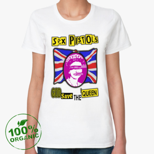 Женская футболка из органик-хлопка с принтом Sex Pistols