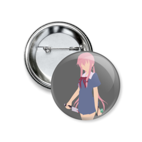 Значок 37мм Юно Гасай Mirai Nikki The Future Diary
