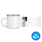 Кружка металлическая белая (круговая запечатка)